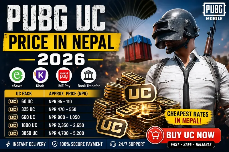 PUBG UC Price in Nepal 2026: Latest Rates & Safe Buying Tips