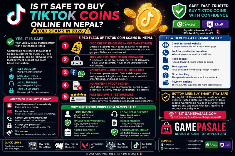 Is It Safe to Buy TikTok Coins Online in Nepal? (Avoid Scams in 2026)